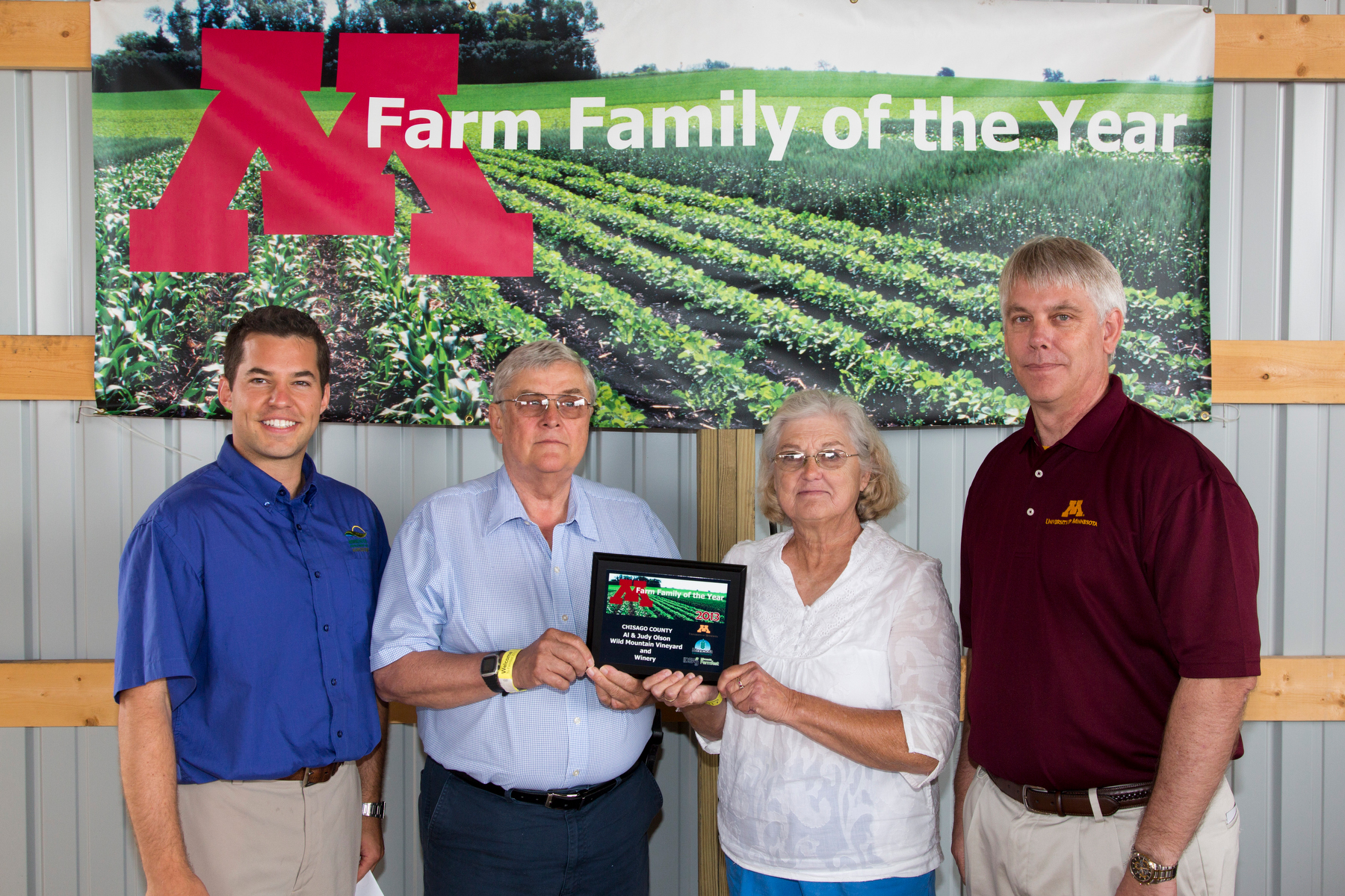 2013 Farm Families of the Year, at Farmfest, August 8, 2013.